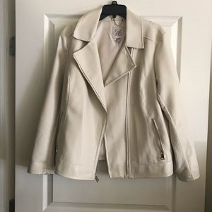 Roz & Ali faux leather moto style jacket.